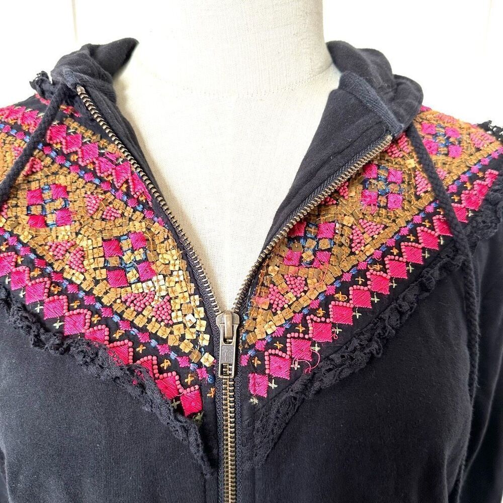 Anthropologie Akemi and Kin Embroidered Black Jacket - Picture 10 of 10